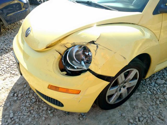 3VWRW31C57M517749 - 2007 VOLKSWAGEN NEW BEETLE Դեղին լուսանկար 9