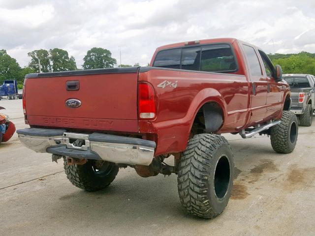 1FTSW31P23EB48159 - 2003 FORD F350 SRW S MAROON photo 4