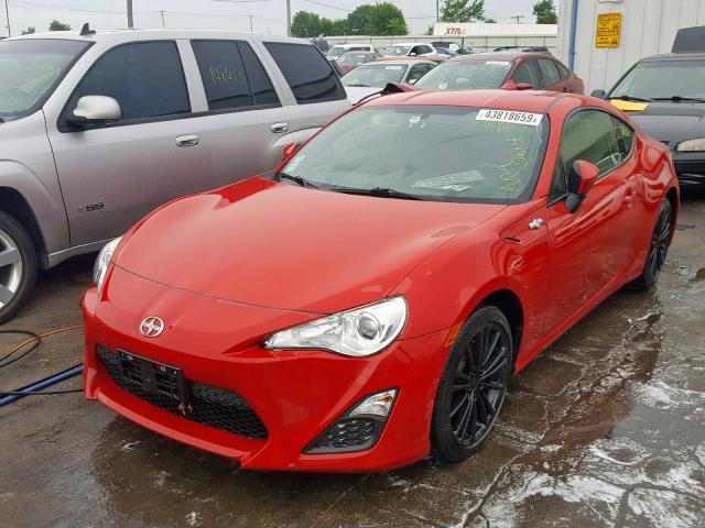 JF1ZNAA14D2704790 - 2013 TOYOTA SCION FR-S RED photo 2
