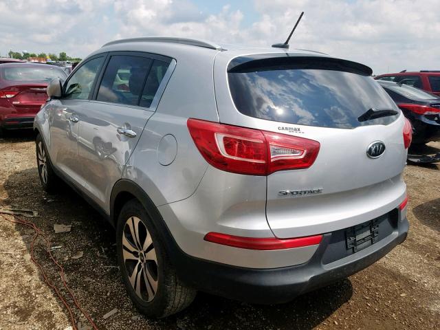 KNDPC3A21B7135621 - 2011 KIA SPORTAGE E SILVER photo 3