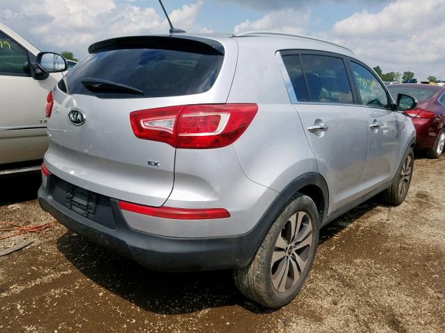 KNDPC3A21B7135621 - 2011 KIA SPORTAGE E SILVER photo 4