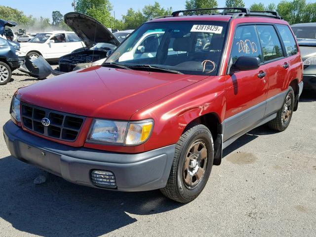 JF1SF6359XH714504 - 1999 SUBARU FORESTER L RED photo 2