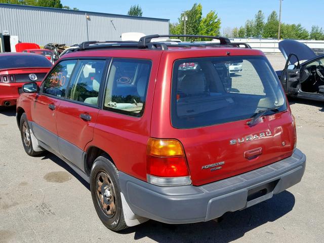 JF1SF6359XH714504 - 1999 SUBARU FORESTER L RED photo 3