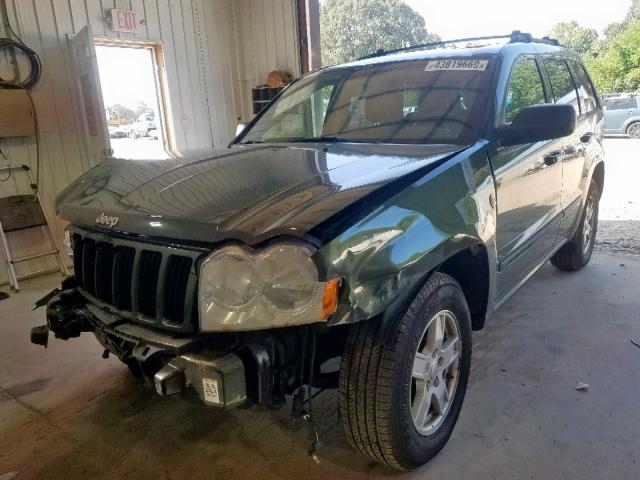 1J8HR48P37C524035 - 2007 JEEP GRAND CHER GREEN photo 2