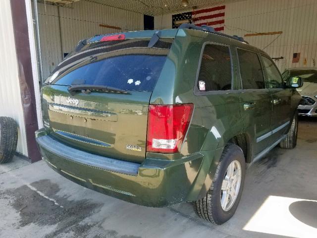 1J8HR48P37C524035 - 2007 JEEP GRAND CHER GREEN photo 4