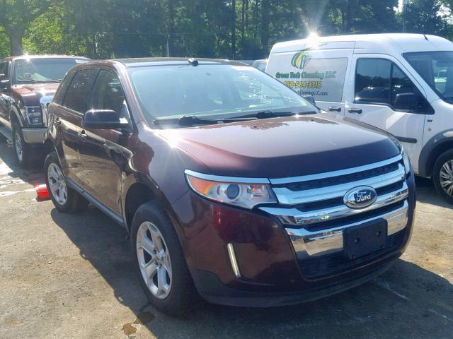 2FMDK4JC2CBA42017 - 2012 FORD EDGE SEL MAROON photo 1