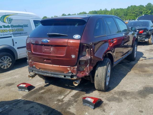 2FMDK4JC2CBA42017 - 2012 FORD EDGE SEL MAROON photo 4