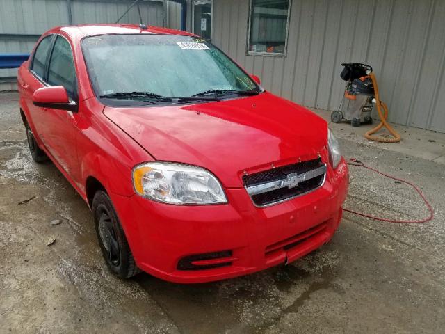 KL1TD5DE9AB112619 - 2010 CHEVROLET AVEO LS RED photo 1