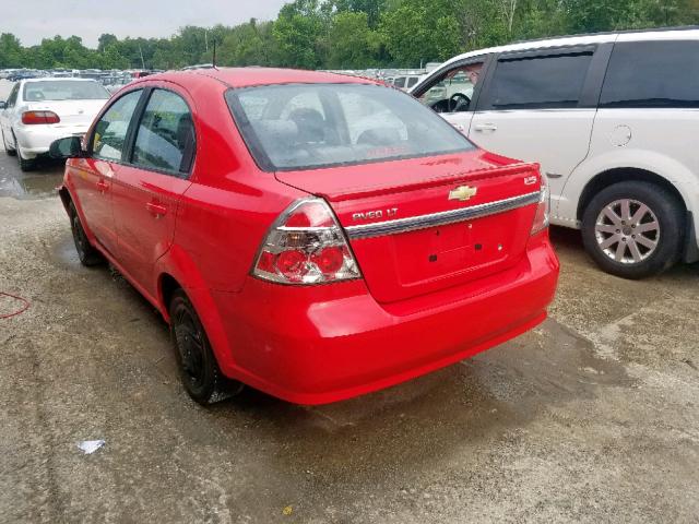 KL1TD5DE9AB112619 - 2010 CHEVROLET AVEO LS RED photo 3