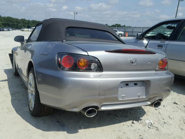 JHMAP21465S006571 - 2005 HONDA S2000 SILVER photo 3