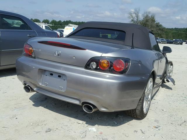 JHMAP21465S006571 - 2005 HONDA S2000 SILVER photo 4