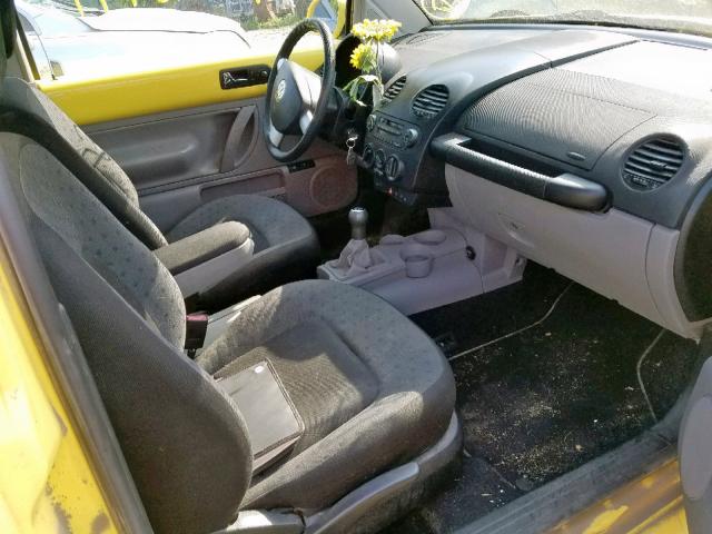 3VWCK21C11M448478 - 2001 VOLKSWAGEN NEW BEETLE GRAY photo 5