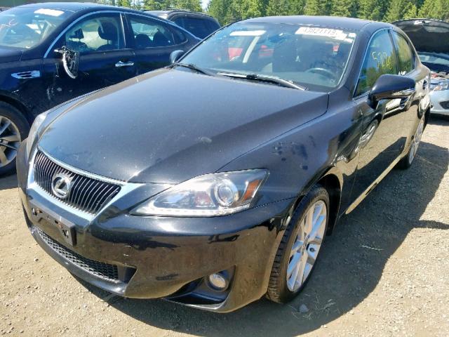 JTHCF5C22C5056291 - 2012 LEXUS IS 250 BLACK photo 2