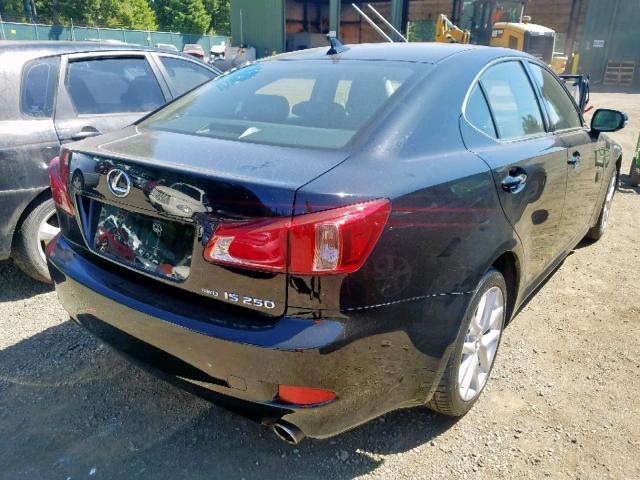 JTHCF5C22C5056291 - 2012 LEXUS IS 250 BLACK photo 4