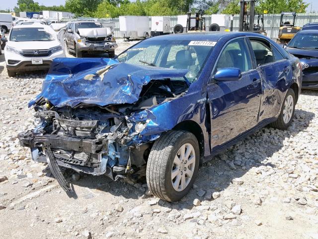 4T1BB46KX9U062980 - 2009 TOYOTA CAMRY HYBR BLUE photo 2