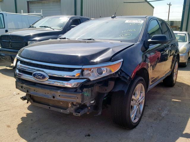 2FMDK4JC9DBA79518 - 2013 FORD EDGE SEL BLACK photo 2