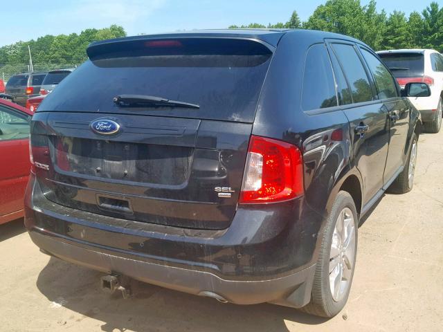 2FMDK4JC9DBA79518 - 2013 FORD EDGE SEL BLACK photo 4