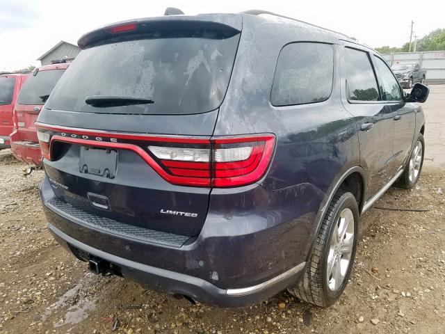 1C4RDJDG9EC971481 - 2014 DODGE DURANGO LI BLUE photo 4