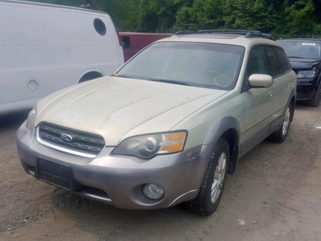 4S4BP62C257367278 - 2005 SUBARU LEGACY OUT BEIGE photo 2