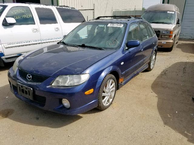 JM1BJ245231125748 - 2003 MAZDA PROTEGE PR BLUE photo 2