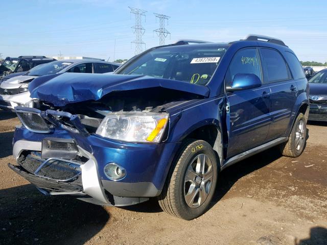 2CKDL33F486037610 - 2008 PONTIAC TORRENT BLUE photo 2