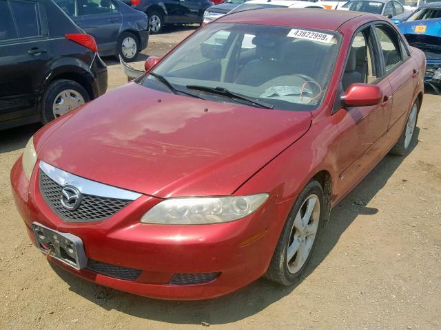 1YVFP80D445N11530 - 2004 MAZDA 6 S RED photo 2