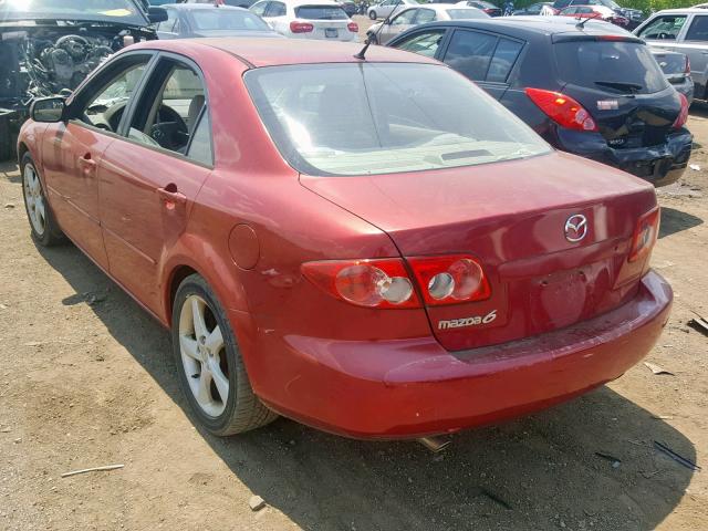 1YVFP80D445N11530 - 2004 MAZDA 6 S RED photo 3