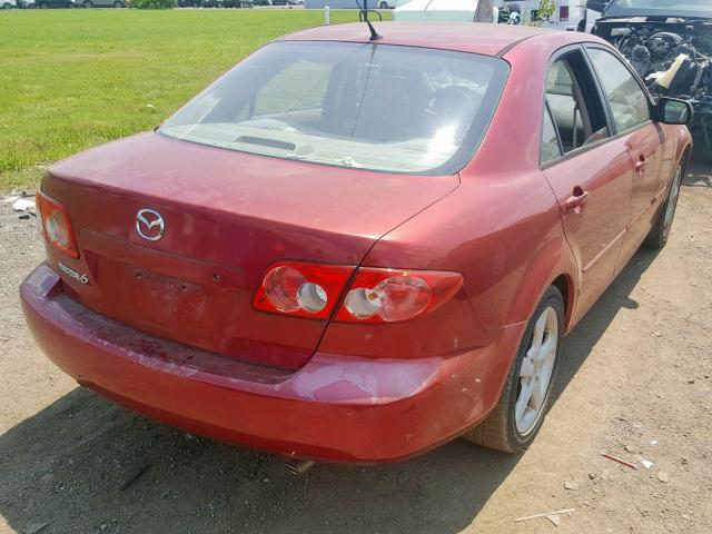 1YVFP80D445N11530 - 2004 MAZDA 6 S RED photo 4