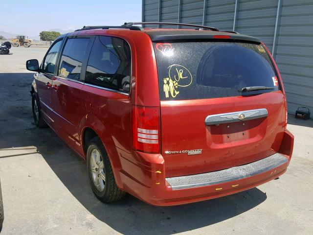 2A8HR54P48R738973 - 2008 CHRYSLER TOWN & COU RED photo 3