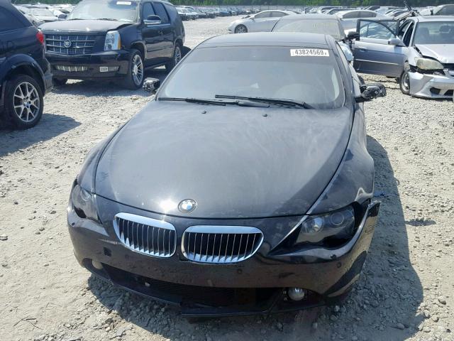 WBAEH13456CR51088 - 2006 BMW 650 I BLACK photo 9