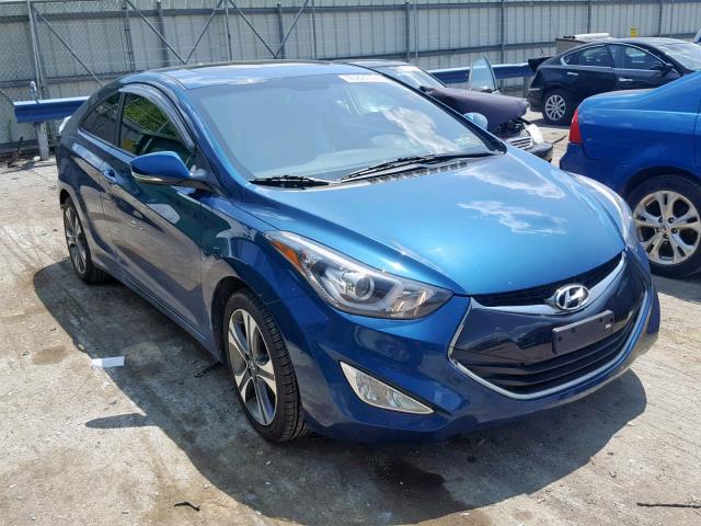 KMHDH6AH0EU026563 - 2014 HYUNDAI ELANTRA CO BLUE photo 1