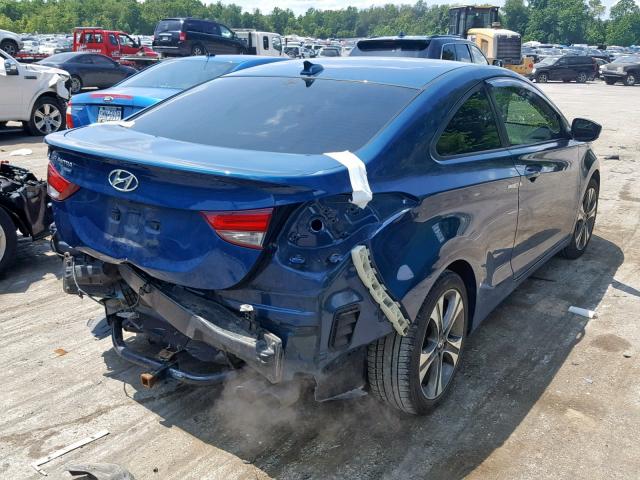 KMHDH6AH0EU026563 - 2014 HYUNDAI ELANTRA CO BLUE photo 4