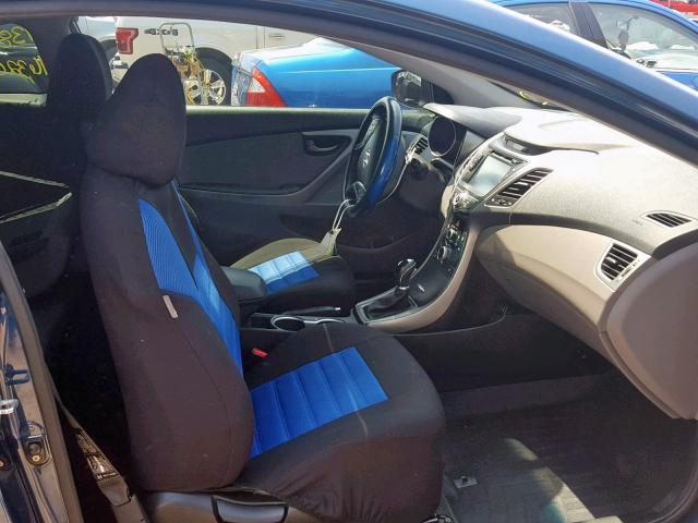 KMHDH6AH0EU026563 - 2014 HYUNDAI ELANTRA CO BLUE photo 5