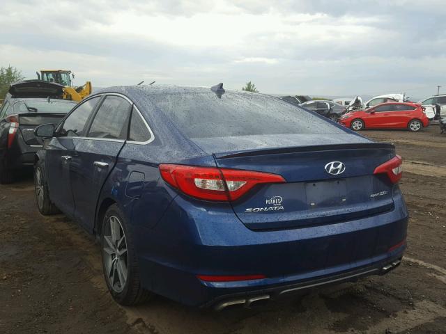 5NPE34AB7FH088917 - 2015 HYUNDAI SONATA SPO BLUE photo 3