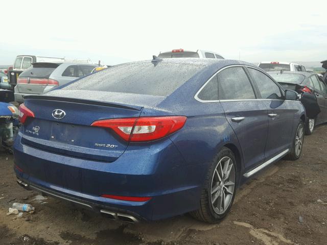 5NPE34AB7FH088917 - 2015 HYUNDAI SONATA SPO BLUE photo 4