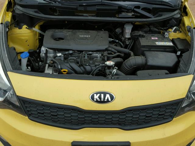 KNADM4A38G6549911 - 2016 KIA RIO LX YELLOW photo 7