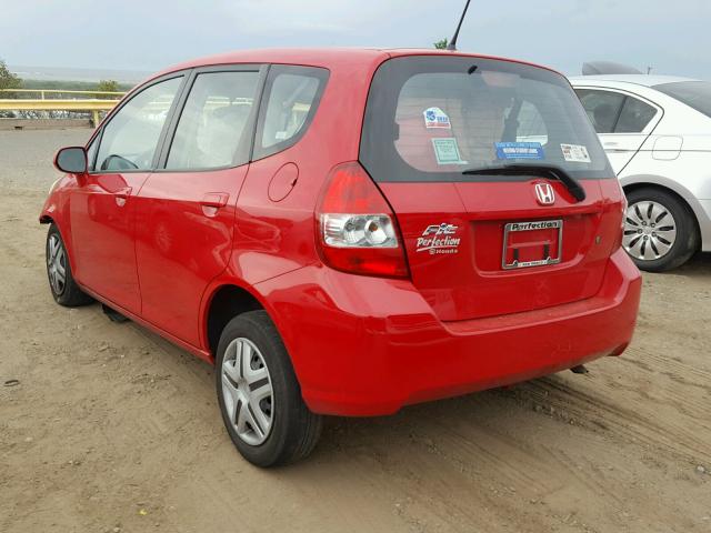 JHMGD38447S056564 - 2007 HONDA FIT RED photo 3