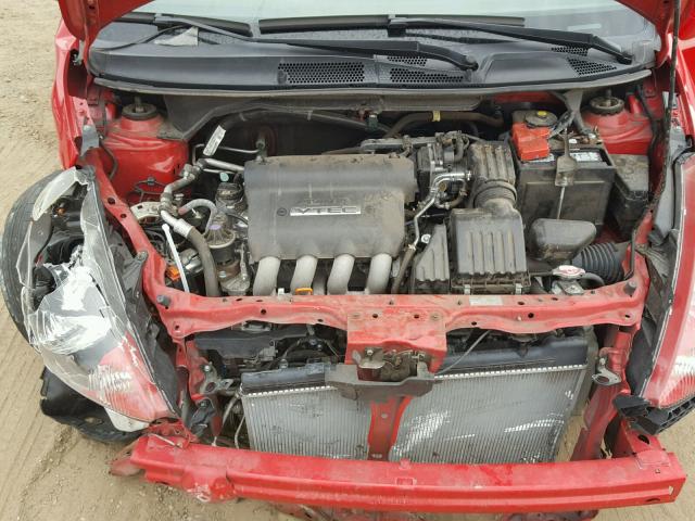 JHMGD38447S056564 - 2007 HONDA FIT RED photo 7