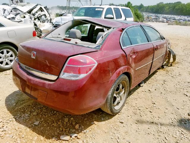 1G8ZS57B68F293590 - 2008 SATURN AURA XE BURGUNDY photo 4