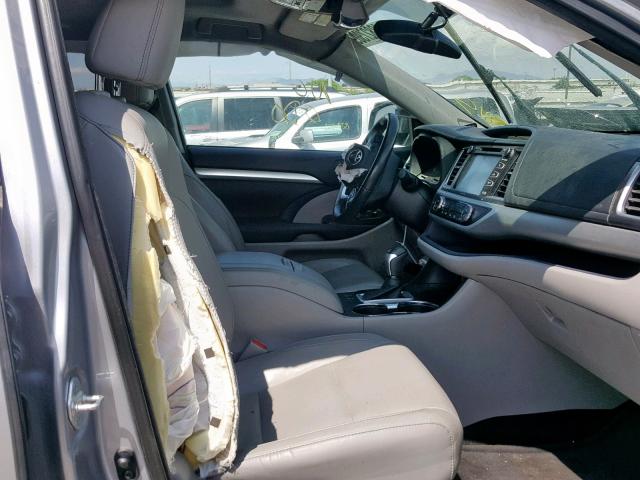 5TDJKRFH8ES037611 - 2014 TOYOTA HIGHLANDER SILVER photo 5