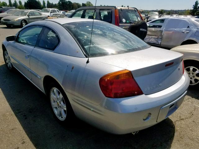 4C3AG52HX1E132478 - 2001 CHRYSLER SEBRING LX SILVER photo 3