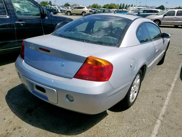 4C3AG52HX1E132478 - 2001 CHRYSLER SEBRING LX SILVER photo 4