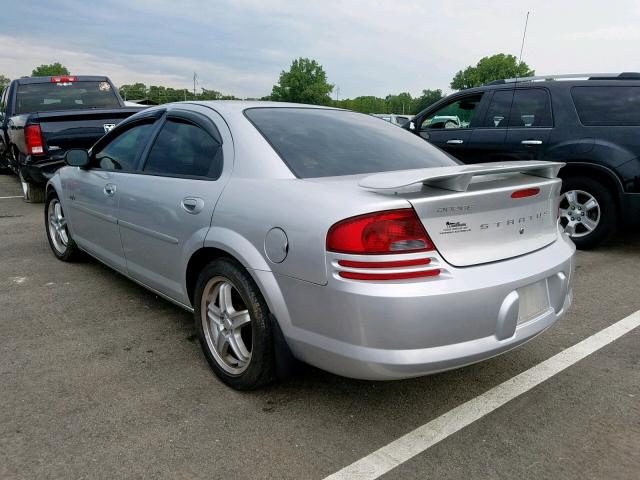 1B3EL76R04N111802 - 2004 DODGE STRATUS R/ SILVER photo 3