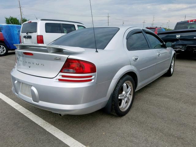 1B3EL76R04N111802 - 2004 DODGE STRATUS R/ SILVER photo 4