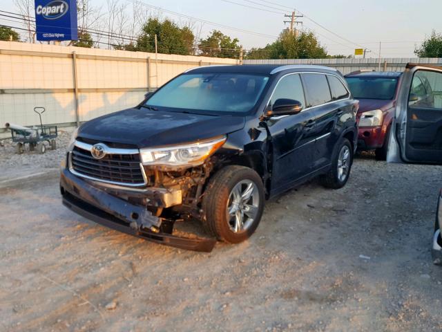 5TDDKRFH7FS082666 - 2015 TOYOTA HIGHLANDER BLACK photo 2