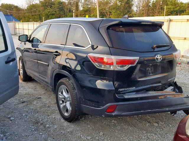 5TDDKRFH7FS082666 - 2015 TOYOTA HIGHLANDER BLACK photo 3