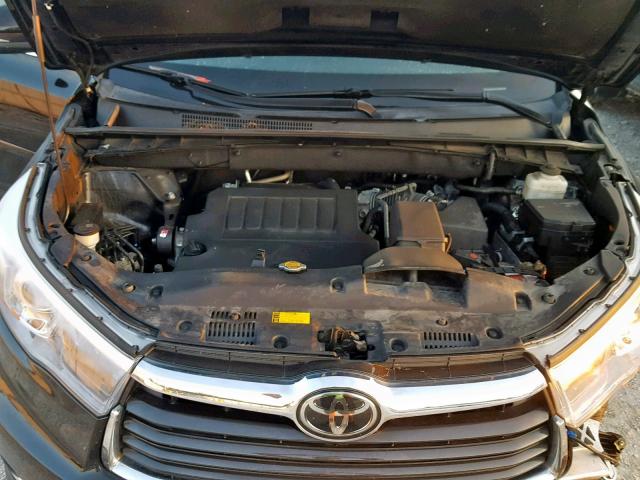 5TDDKRFH7FS082666 - 2015 TOYOTA HIGHLANDER BLACK photo 7