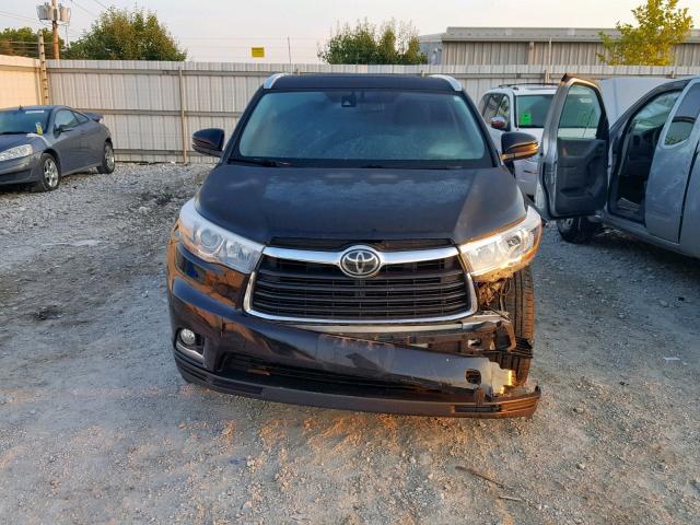 5TDDKRFH7FS082666 - 2015 TOYOTA HIGHLANDER BLACK photo 9