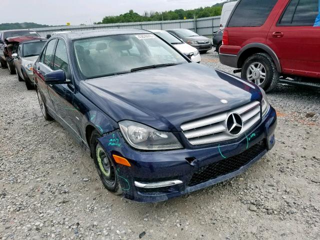 WDDGF4HB2CA619715 - 2012 MERCEDES-BENZ C 250 BLUE photo 1