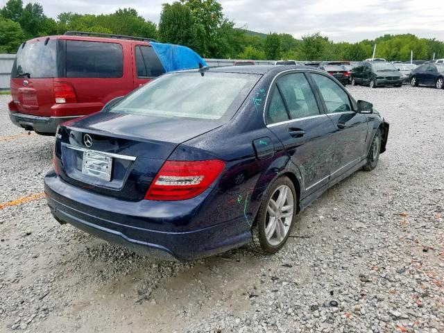 WDDGF4HB2CA619715 - 2012 MERCEDES-BENZ C 250 BLUE photo 4